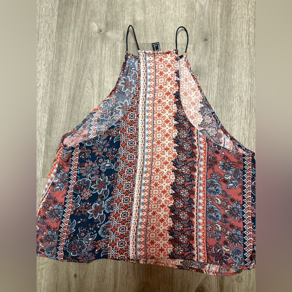 Forever 21 Bandana style paisley flowy bohemian tank top size M - Picture 4 of 5